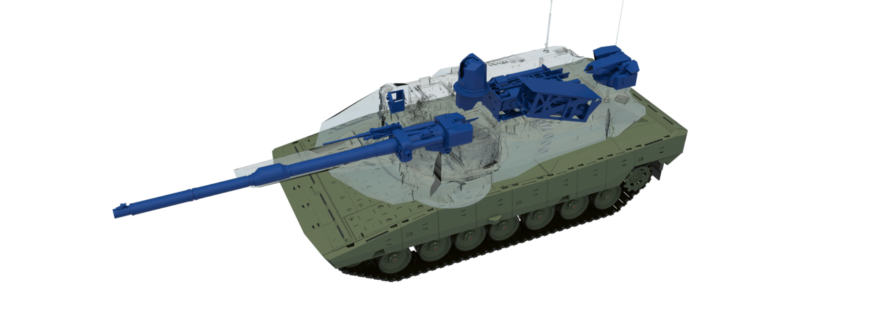 Maquette 1:48 Char Panther KF51 – Eurosatory 2024, Modèle Plastique Gris